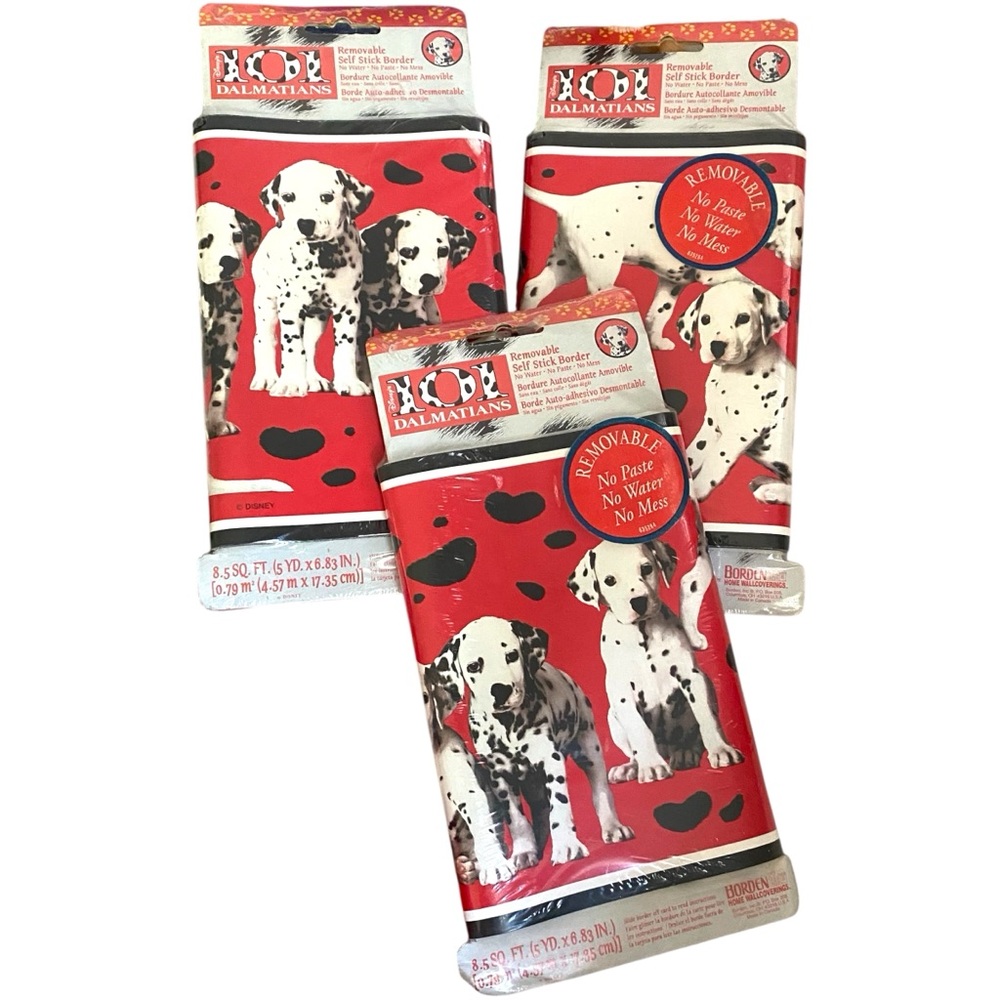 Deadstock Disney’s 101 Dalmatians Removable Self Stick Wallpaper Borders